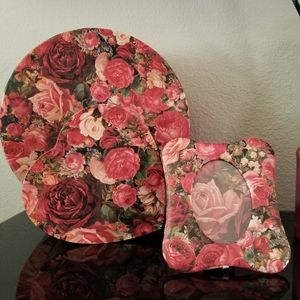 Floral Decorative storage boxes and photo frame